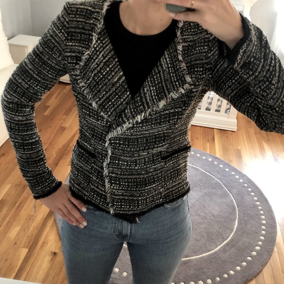 NWT Second Female Sweater Moto Zip Coat, M - Picture 2 of 9